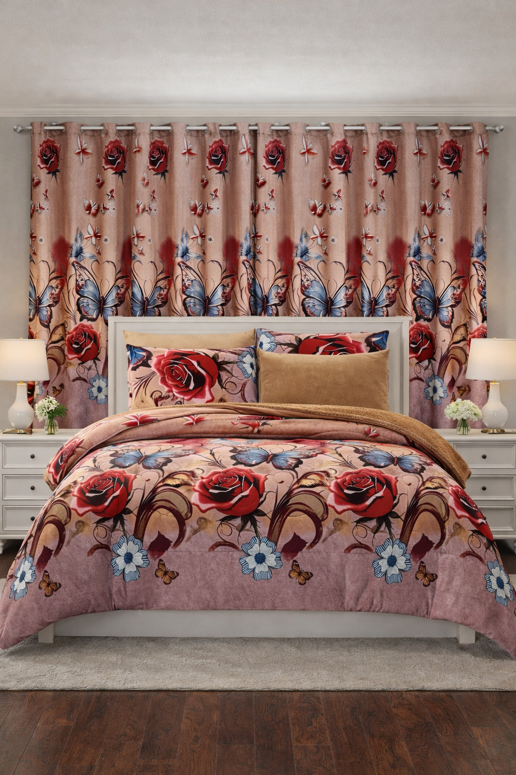 One-Look Schlafzimmer Set Rose – Florale Eleganz für dein Zuhause